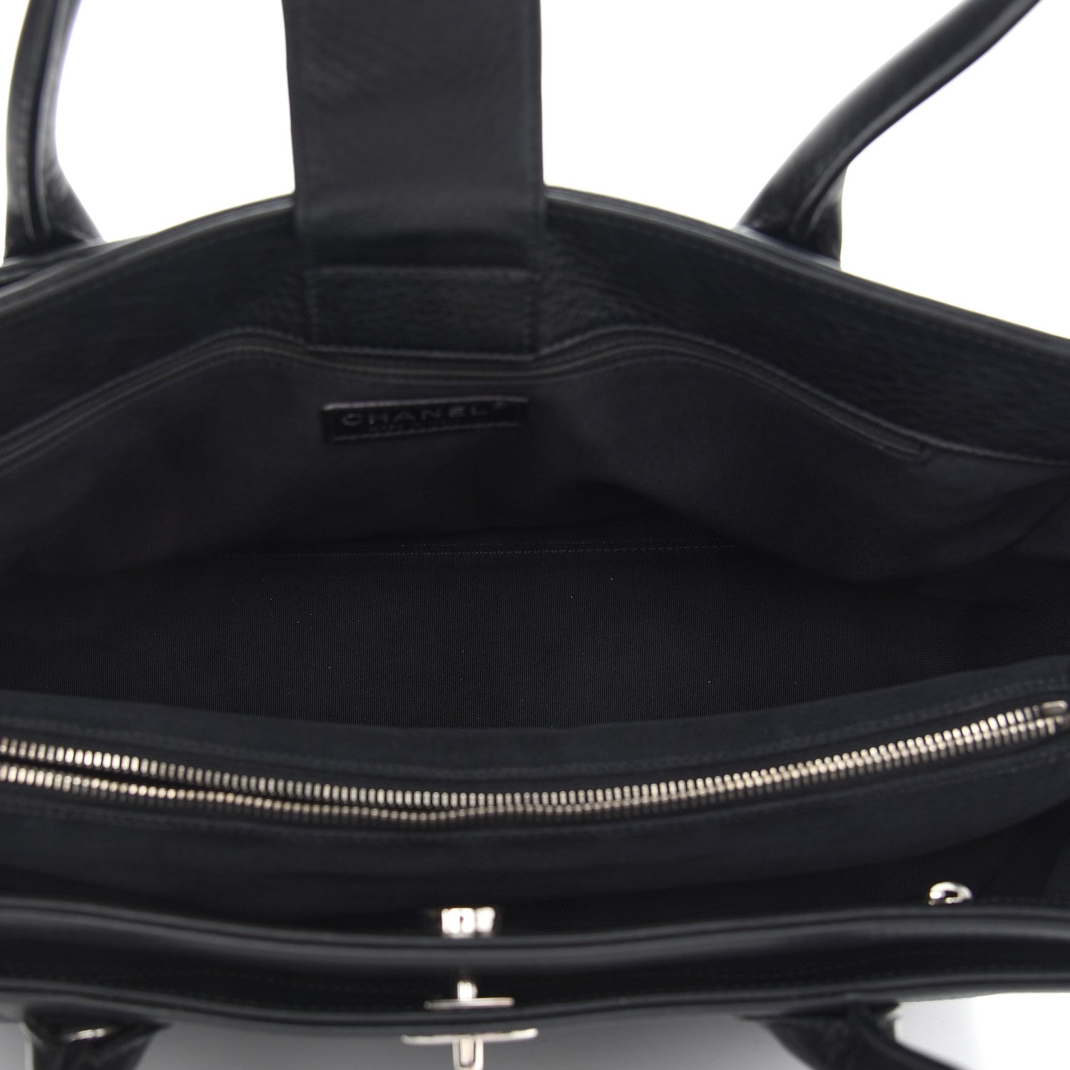 Chanel Calfskin Cerf Executive Shopper Tote Black 5 of 9