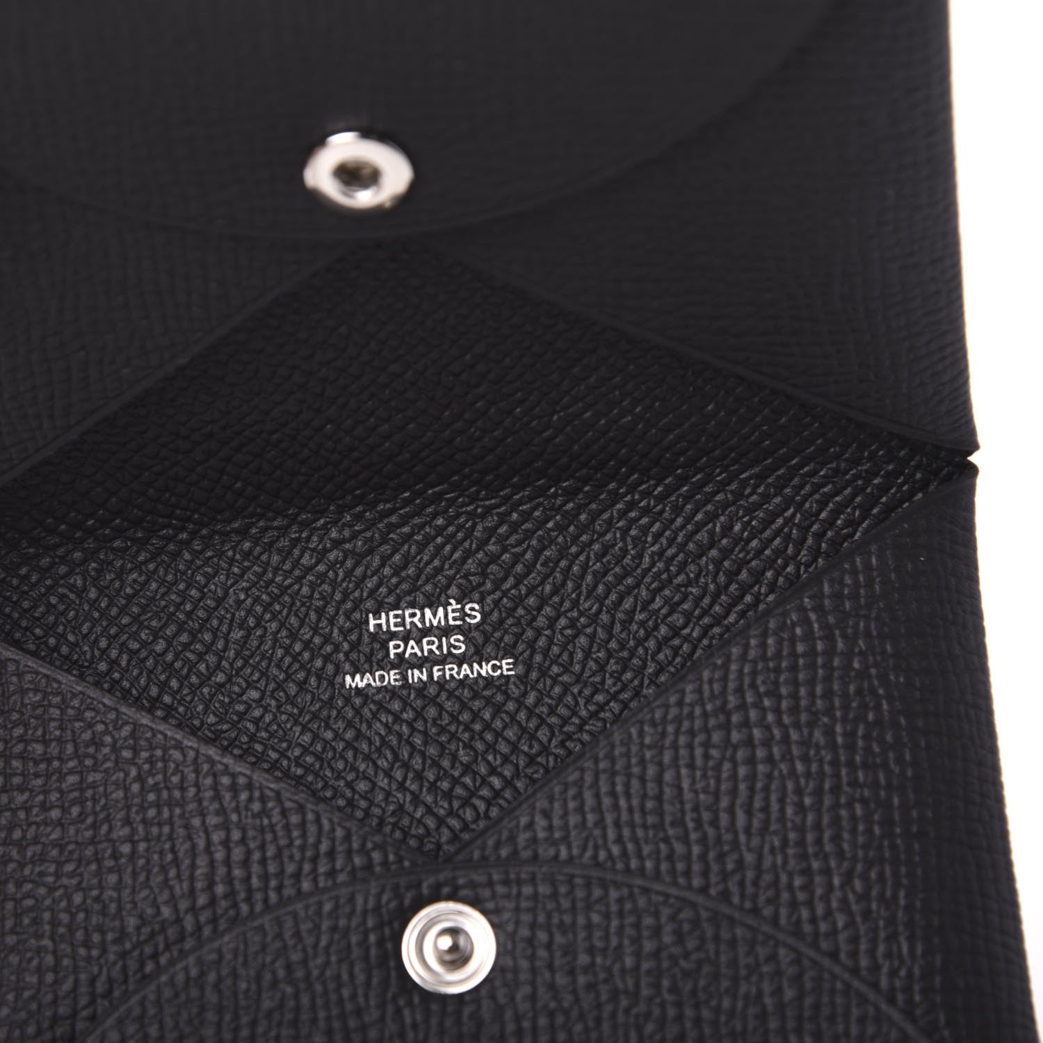 Hermes Epsom Calvi Card Case Black 6 of 8