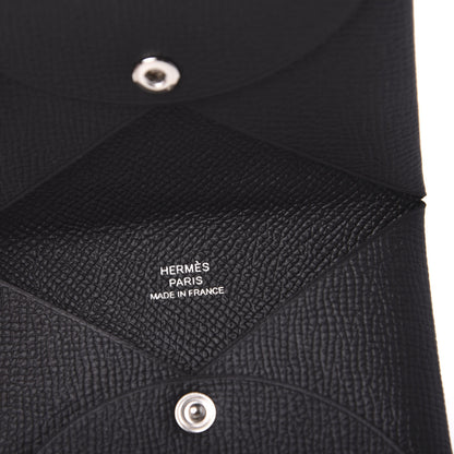 Hermes Epsom Calvi Card Case Black 6 of 8