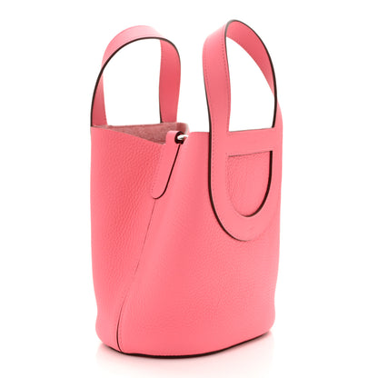 Hermes Taurillon Clemence Swift In-The-Loop 18 Bag Rose Azalee 3 of 11