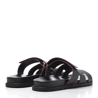 Hermes Epsom Mens Chypre Sandals 43 Black 4 of 15