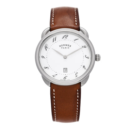 Hermes Stainless Steel Barenia 40mm Arceau Quartz Watch Fauve 1 of 5