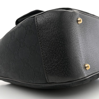 Gucci Monogram Bamboo Medium Top Handle Bag Black 9 of 11