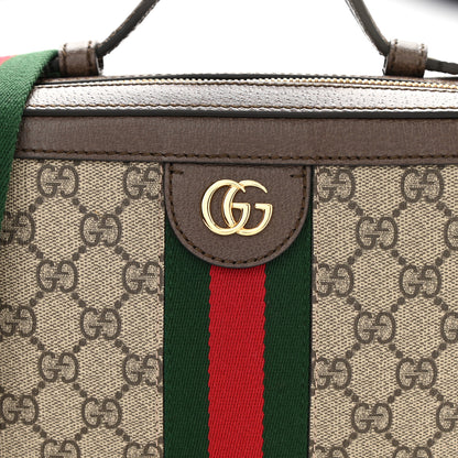 Gucci GG Supreme Monogram Web Small Ophidia Top Handle Shoulder Bag Brown 8 of 10