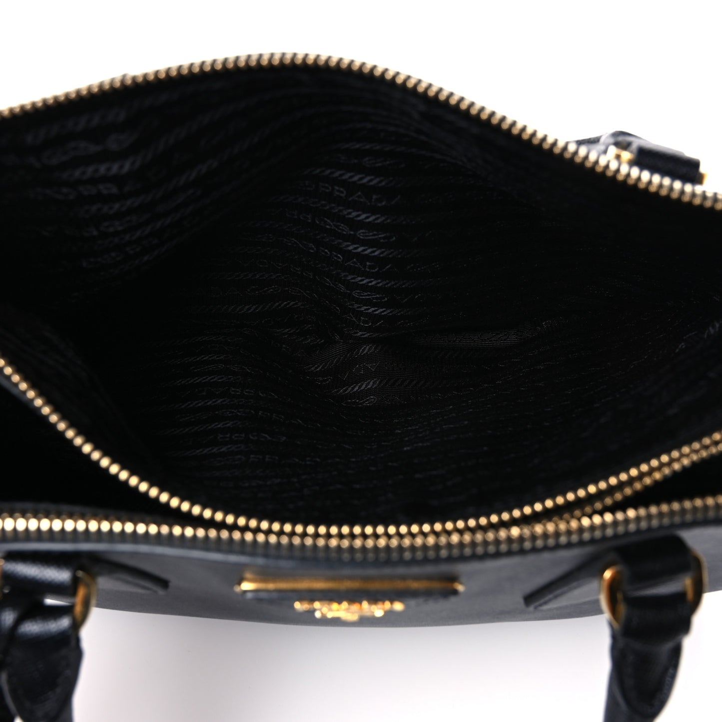Saffiano Small Galleria Double Zip Tote Black