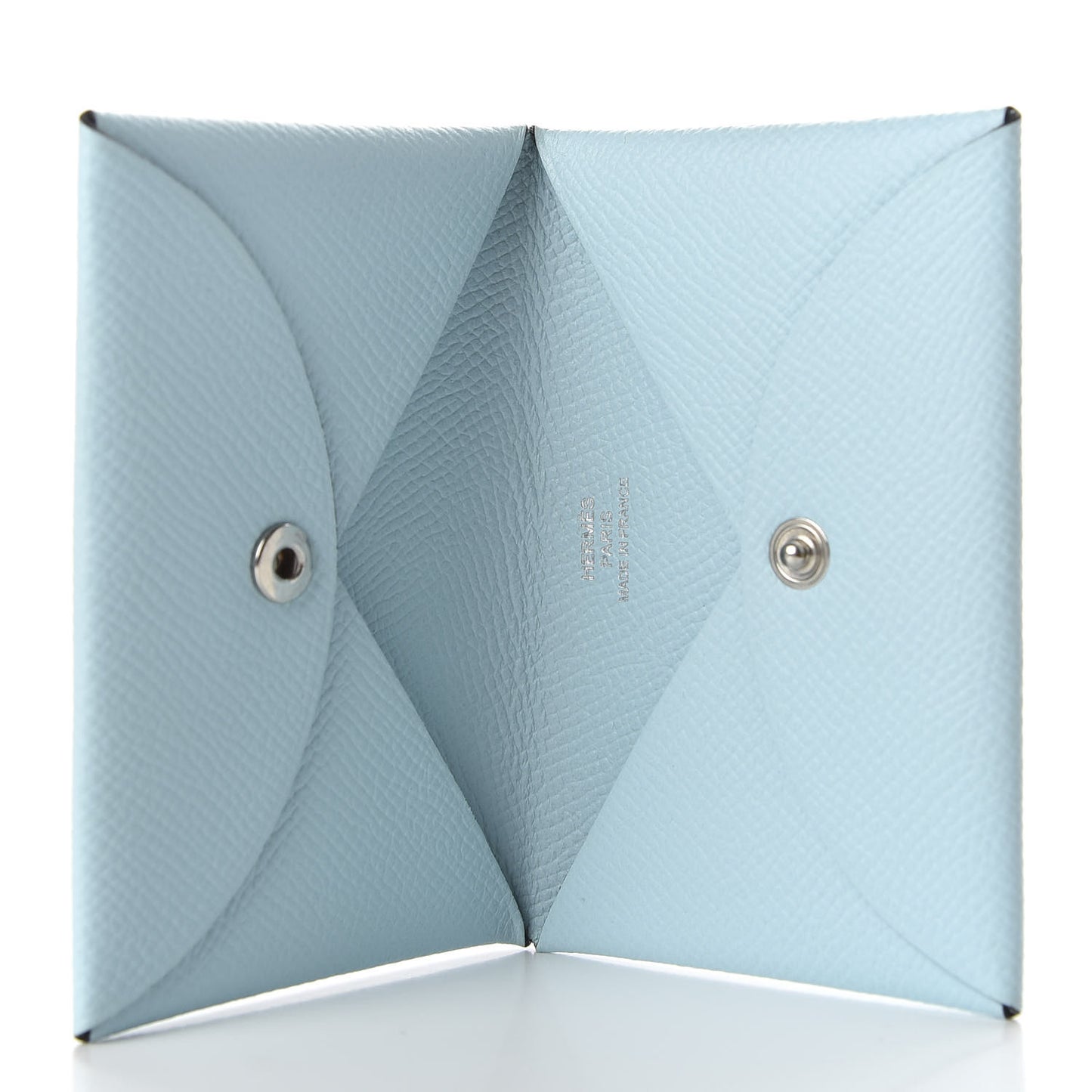 Epsom Calvi Card Case Bleu Zephyr