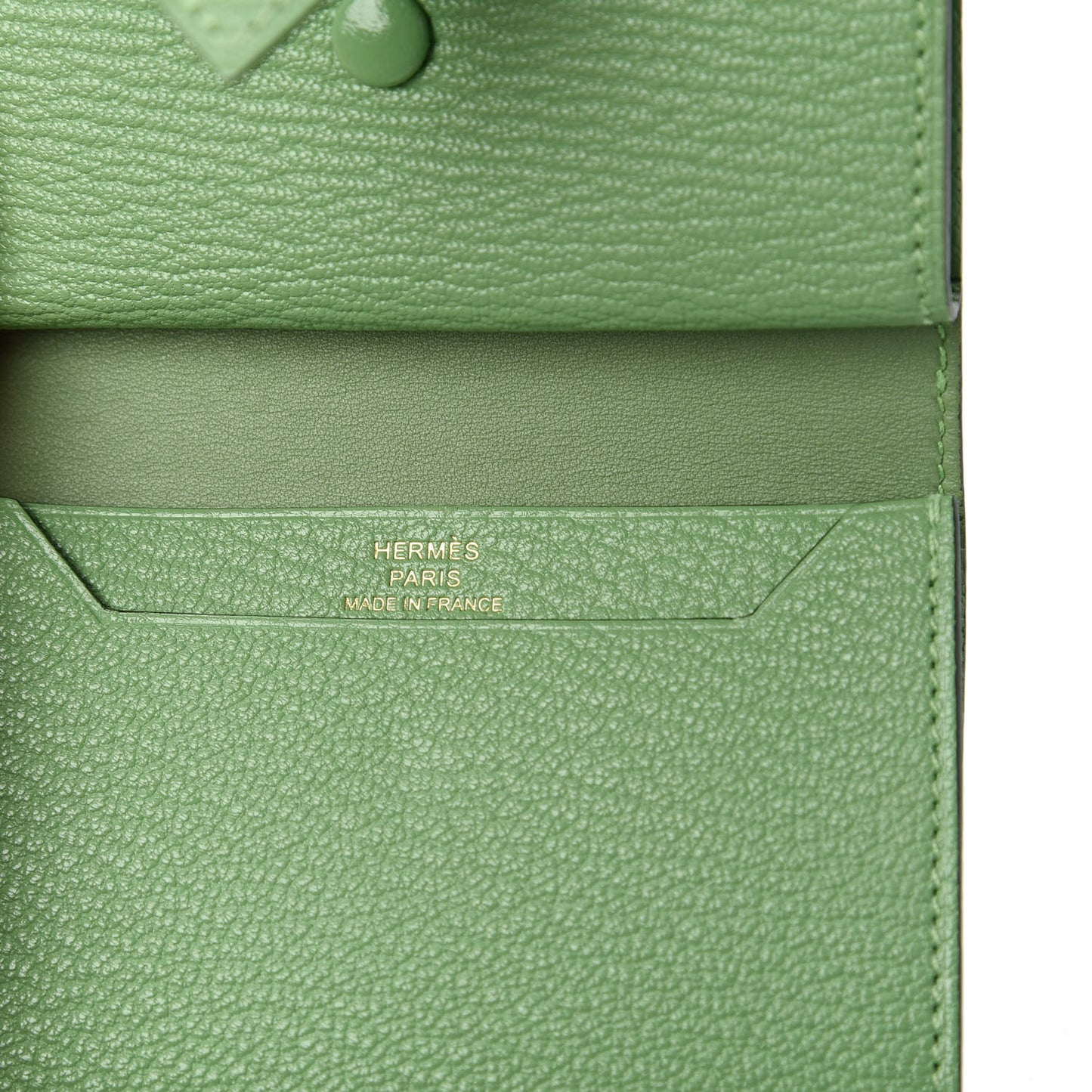 Chevre Mysore Mini Bearn Wallet Vert Criquet
