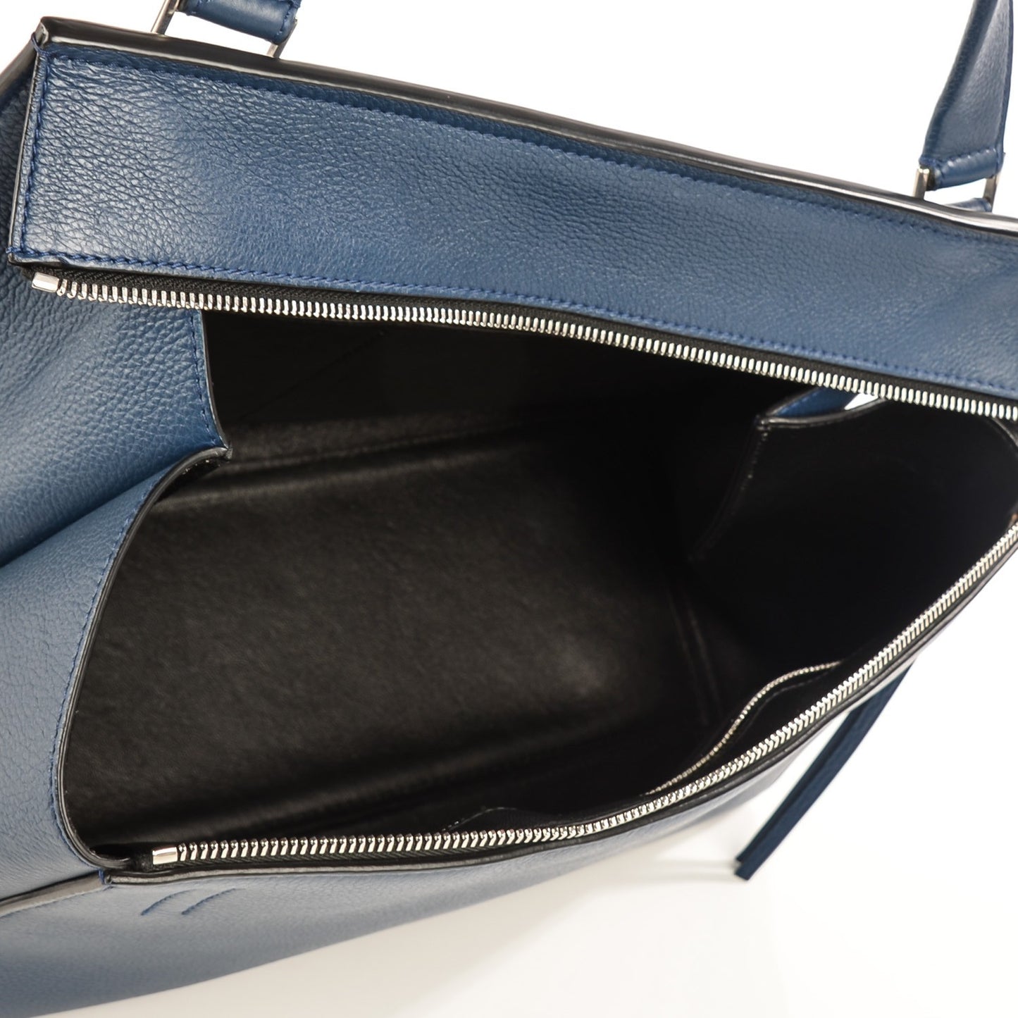 Supple Calfskin Medium Edge Shoulder Bag Ocean Blue