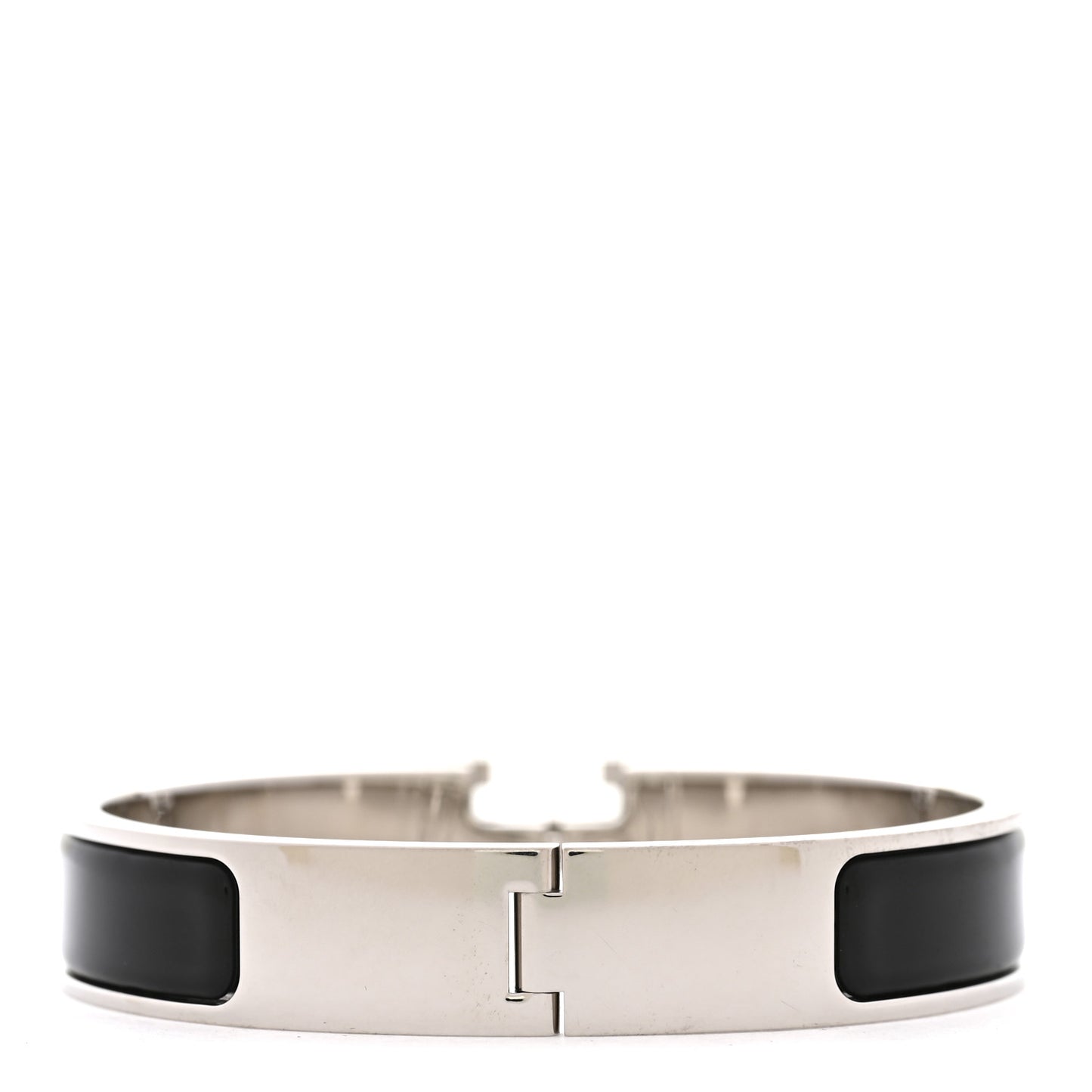 Enamel Narrow Clic Clac H Bracelet PM Black