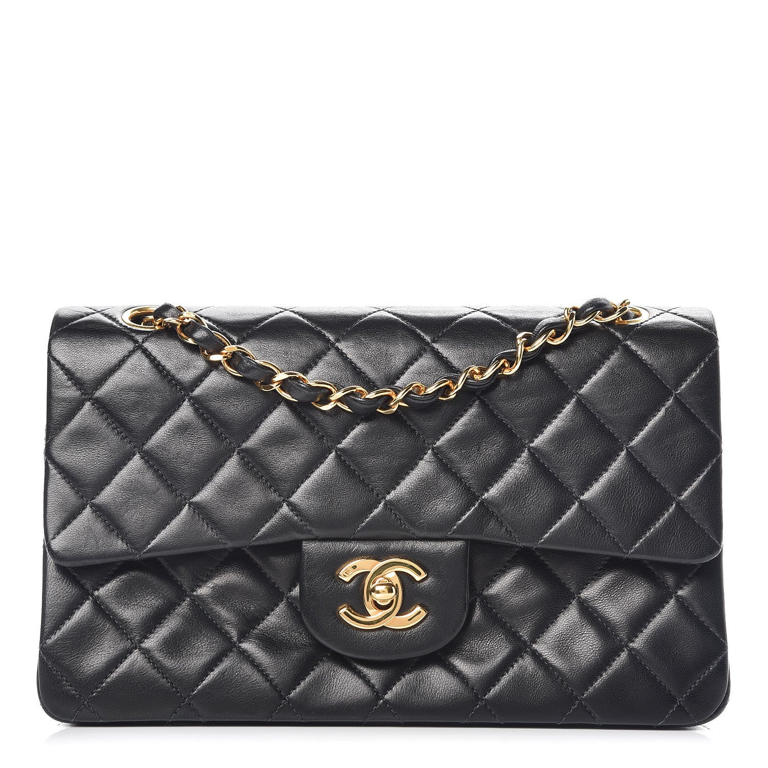 Chanel Lambskin Quilted Small Double Flap Black 1 of 11