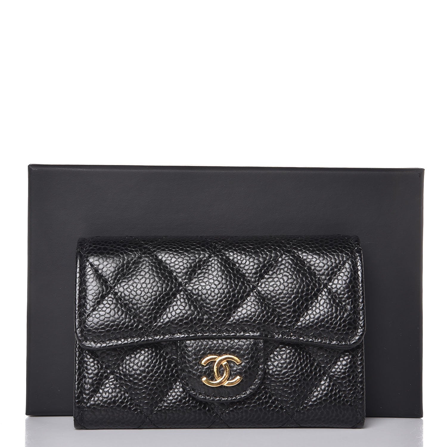 Chanel Caviar Quilted Flap Card Holder Black 9 of 9