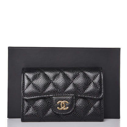 Chanel Caviar Quilted Flap Card Holder Black 9 of 9