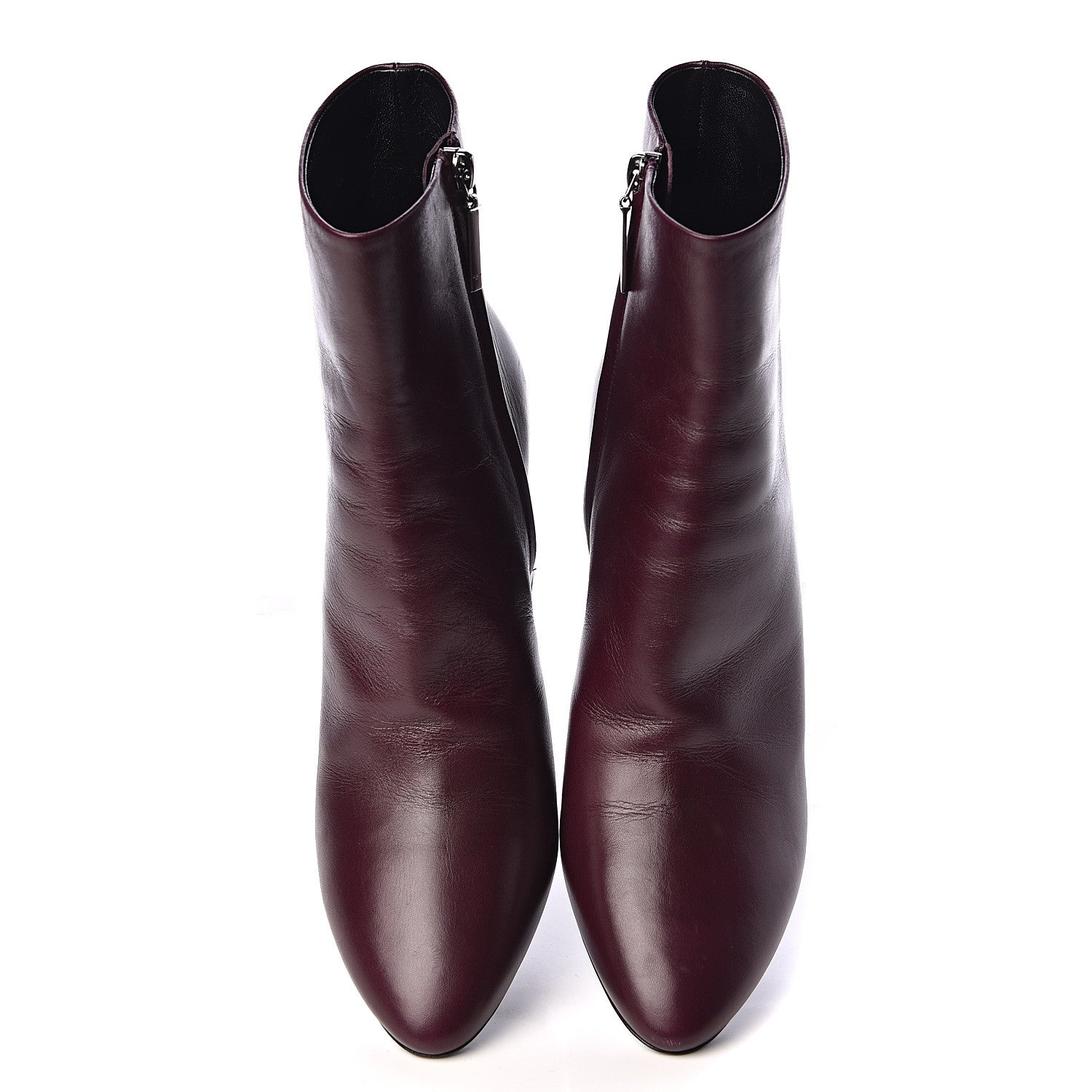 Saint Laurent Nappa Loulou Ankle Zip Boot 40 Amaranto 4 of 11
