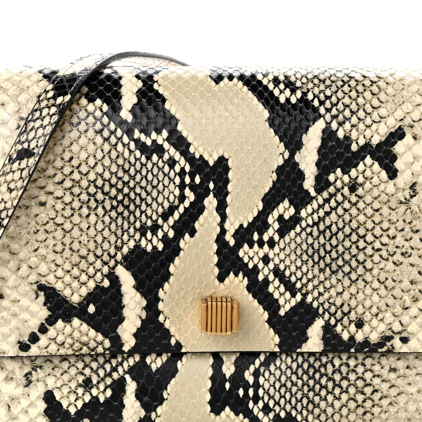 Calfskin Python Embossed Audrey Crossbody  Natural