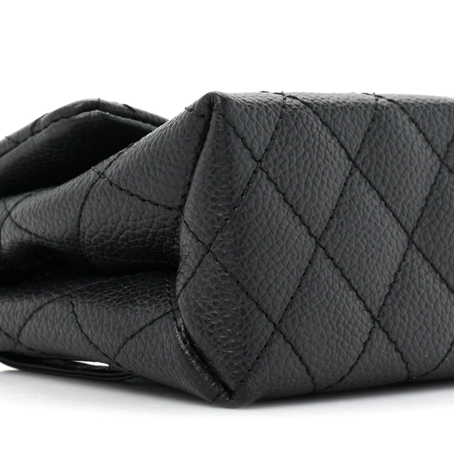 Chanel Grained Calfskin Quilted 2.55 Reissue Flap Belt Bag Clutch Black 9 of 9