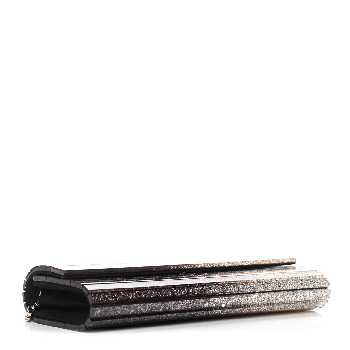Acrylic Glitter Sweetie Clutch Black Champagne