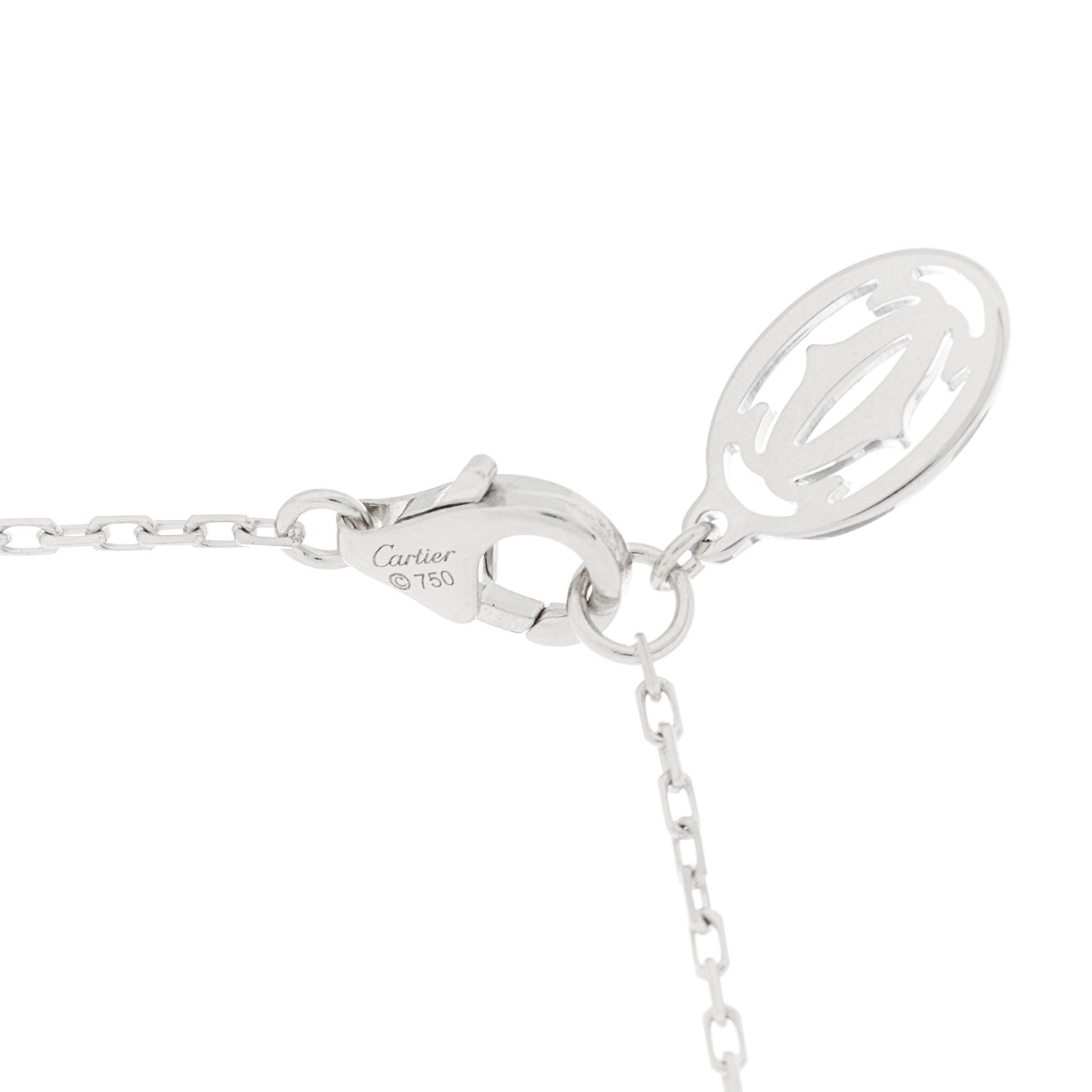 Cartier 18K White Gold Diamond SM D'Amour Pendant Necklace 3 of 4