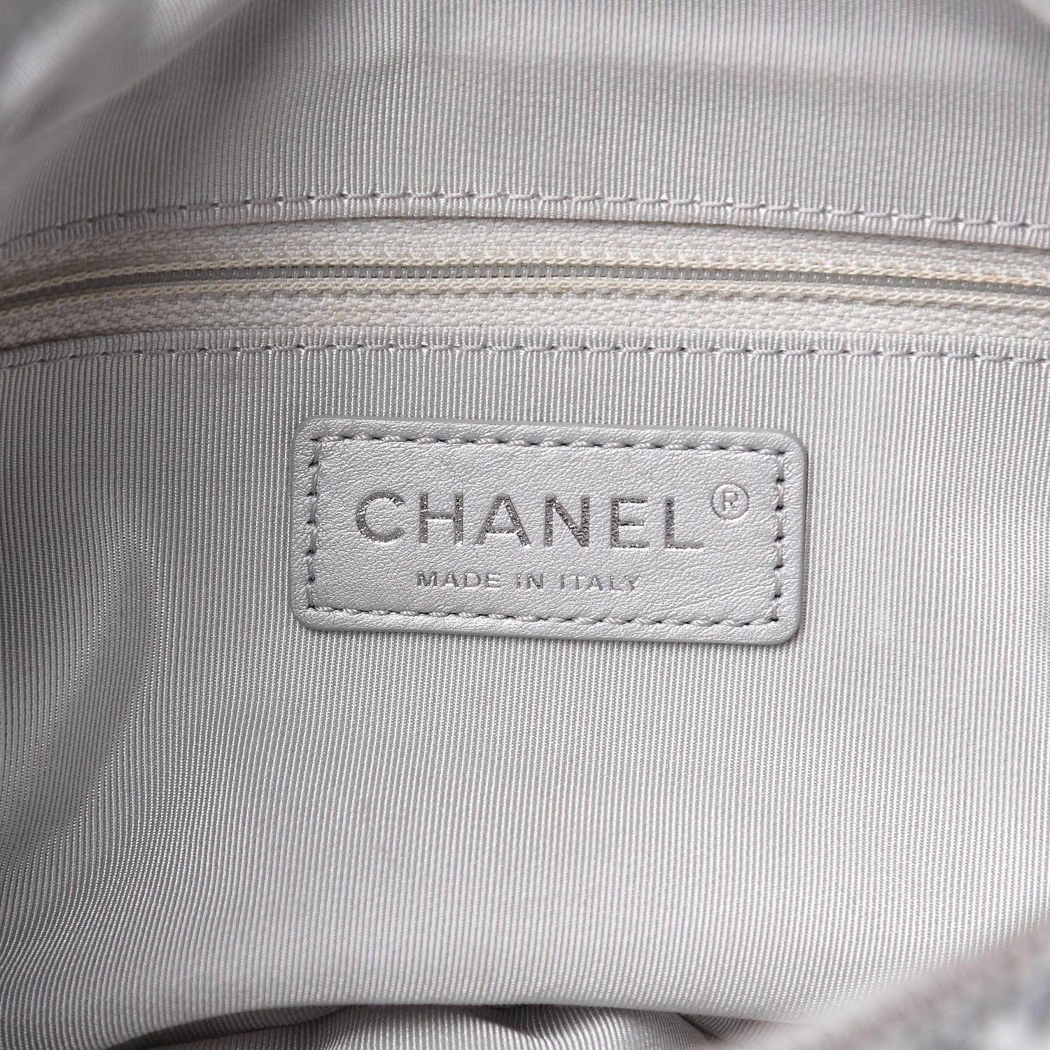Chanel Metallic Lame Quilted Space Suit Waist Bag Silver 7 of 13