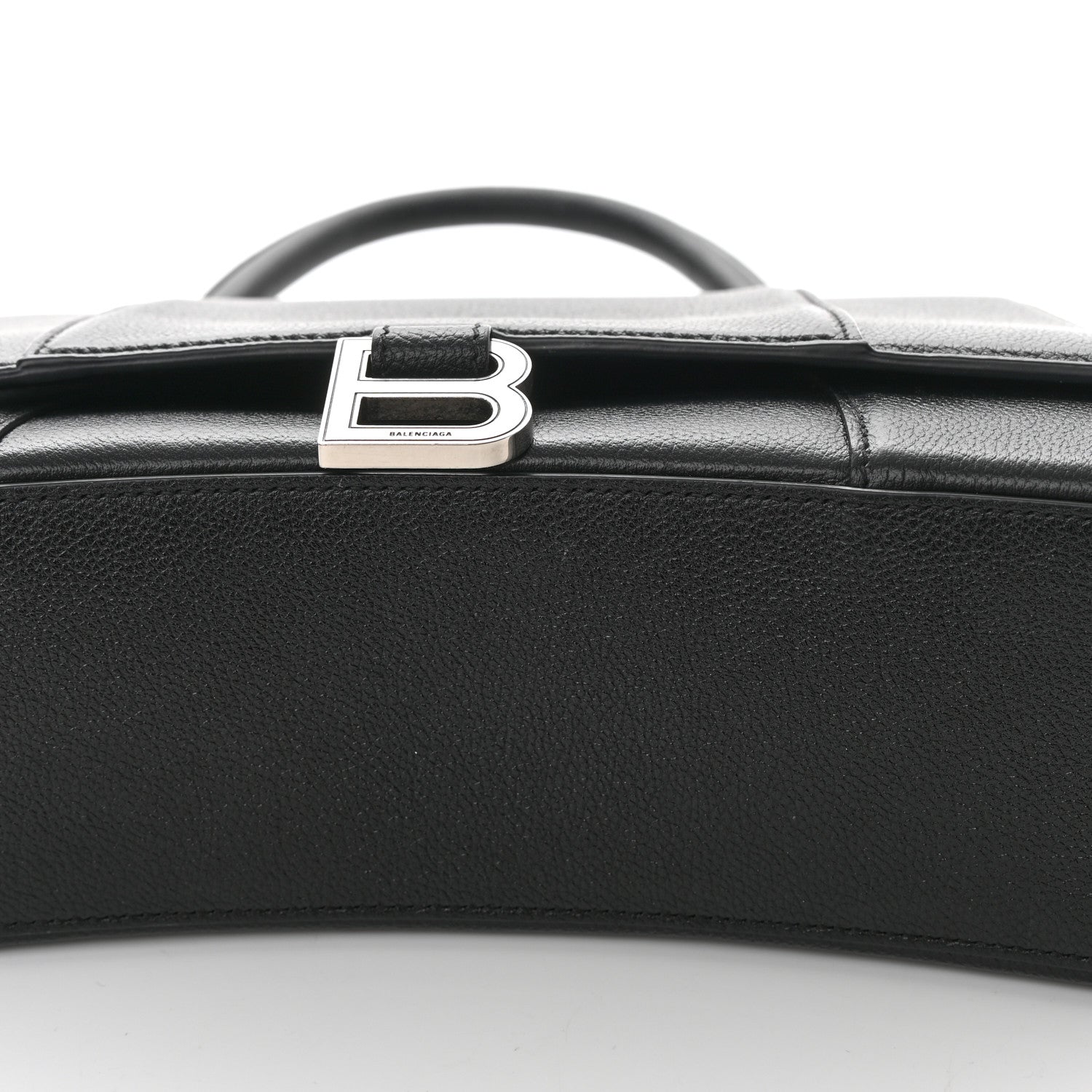 Balenciaga Grained Calfskin Medium Hourglass Top Handle Bag Black 9 of 19