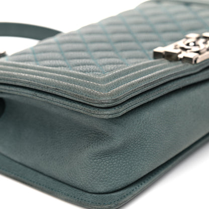 Chanel Caviar Quilted Medium Boy Flap Vert Fonce 9 of 20