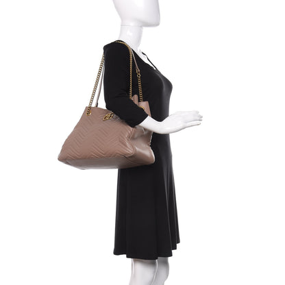 Gucci Calfskin Matelasse Medium GG Marmont Shoulder Tote Bag Porcelain Rose 2 of 17