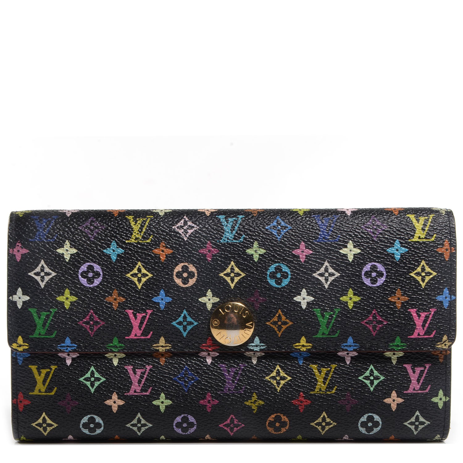 Louis Vuitton Monogram Multicolor Sarah Wallet Black 1 of 7