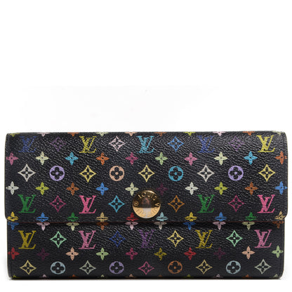 Louis Vuitton Monogram Multicolor Sarah Wallet Black 1 of 7