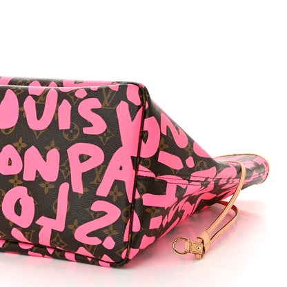 Louis Vuitton Monogram Graffiti Neverfull GM Fuchsia 9 of 10