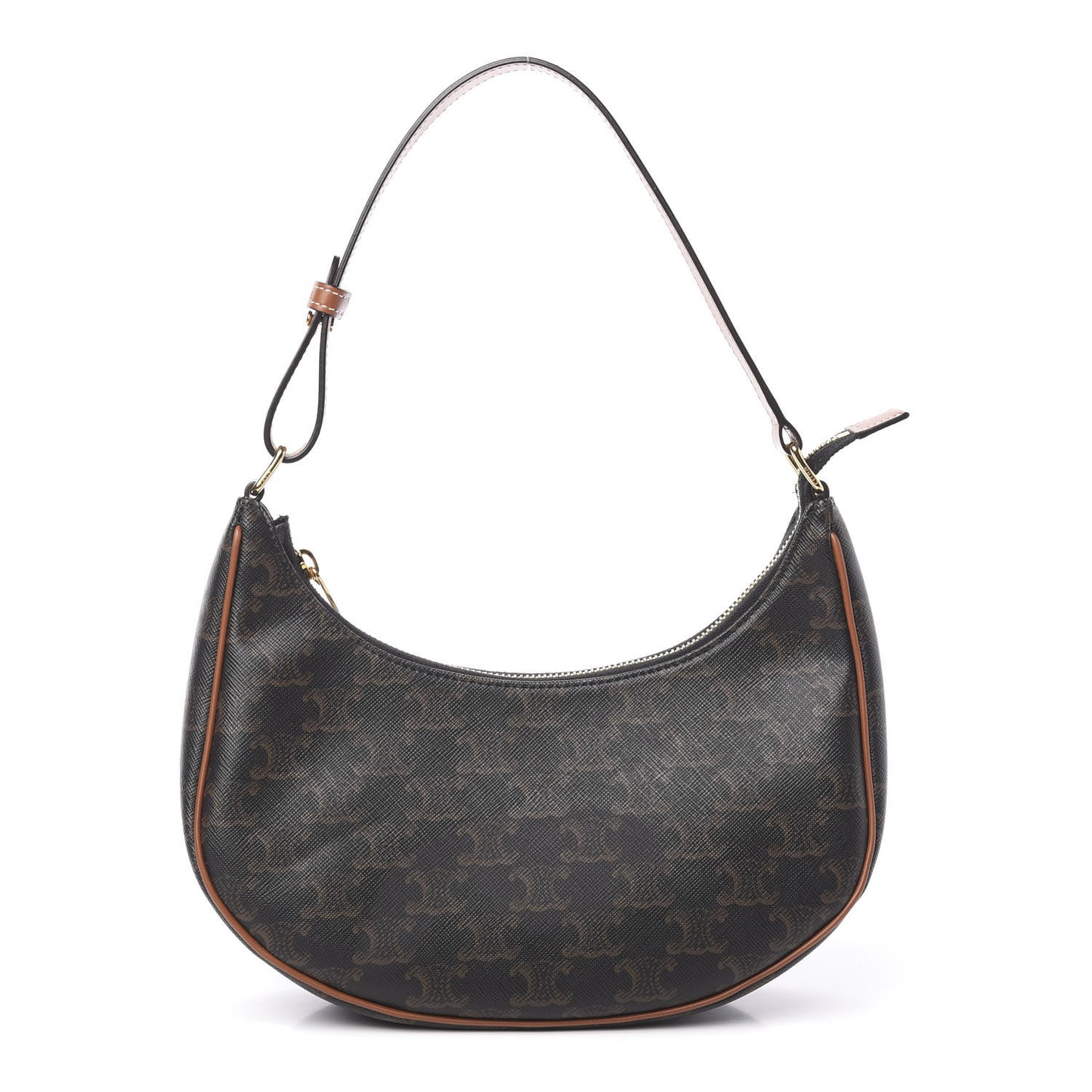 Triomphe Canvas Calfskin Ava Shoulder Bag Tan