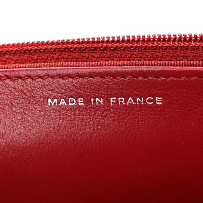 Chanel Lambskin Quilted Wallet On Chain WOC Red 7 of 11