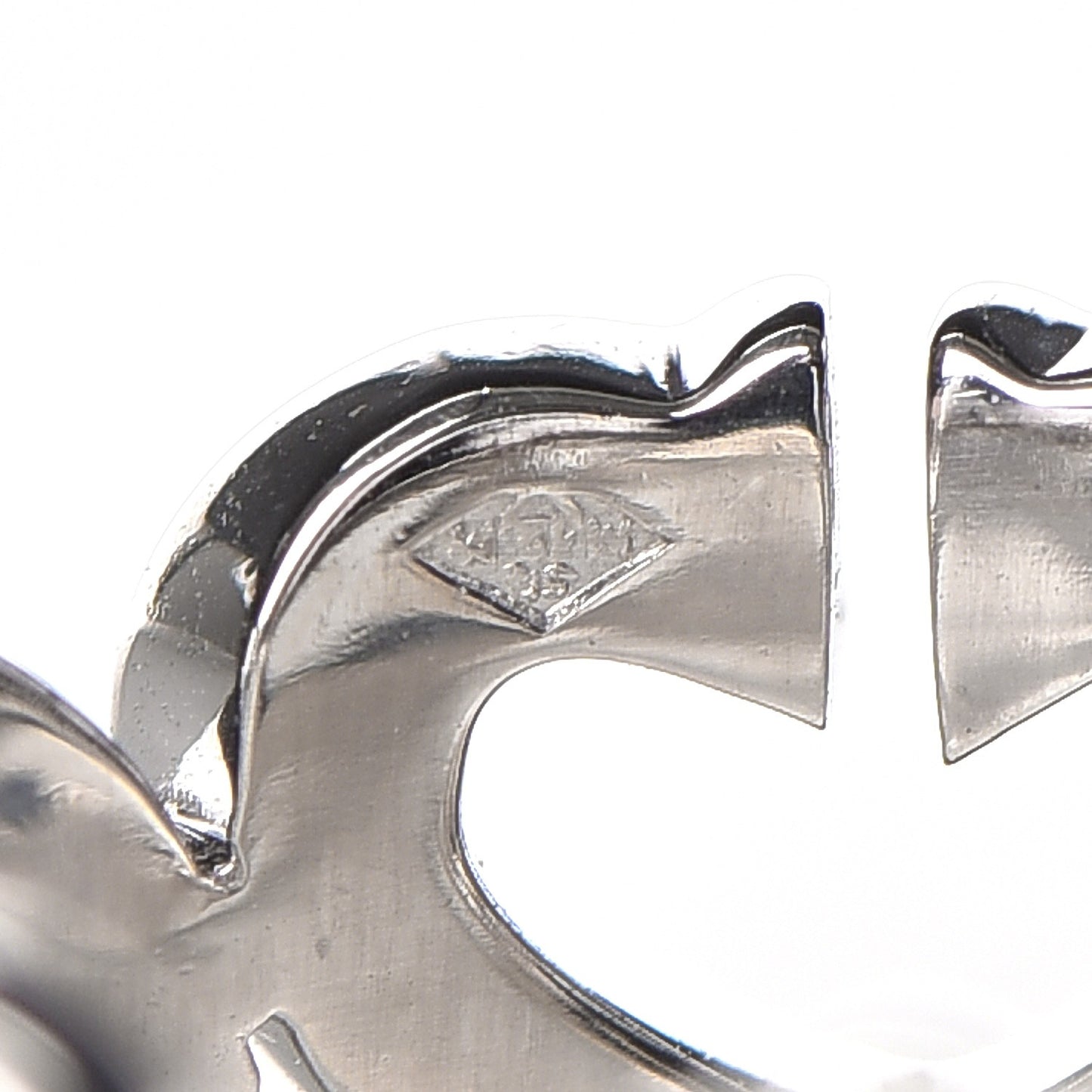 18K White Gold Diamond Hearts and Symbols Ring 49 4.75