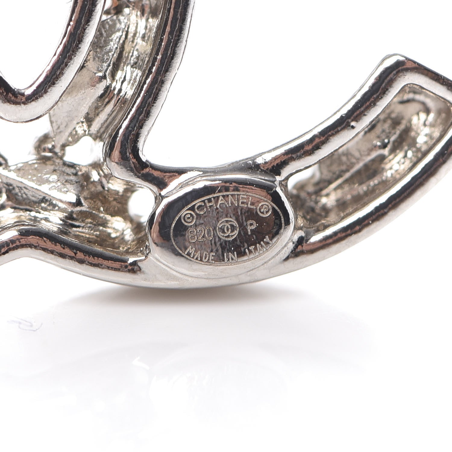 Chanel Crystal CC Starfall Earrings Silver 3 of 5