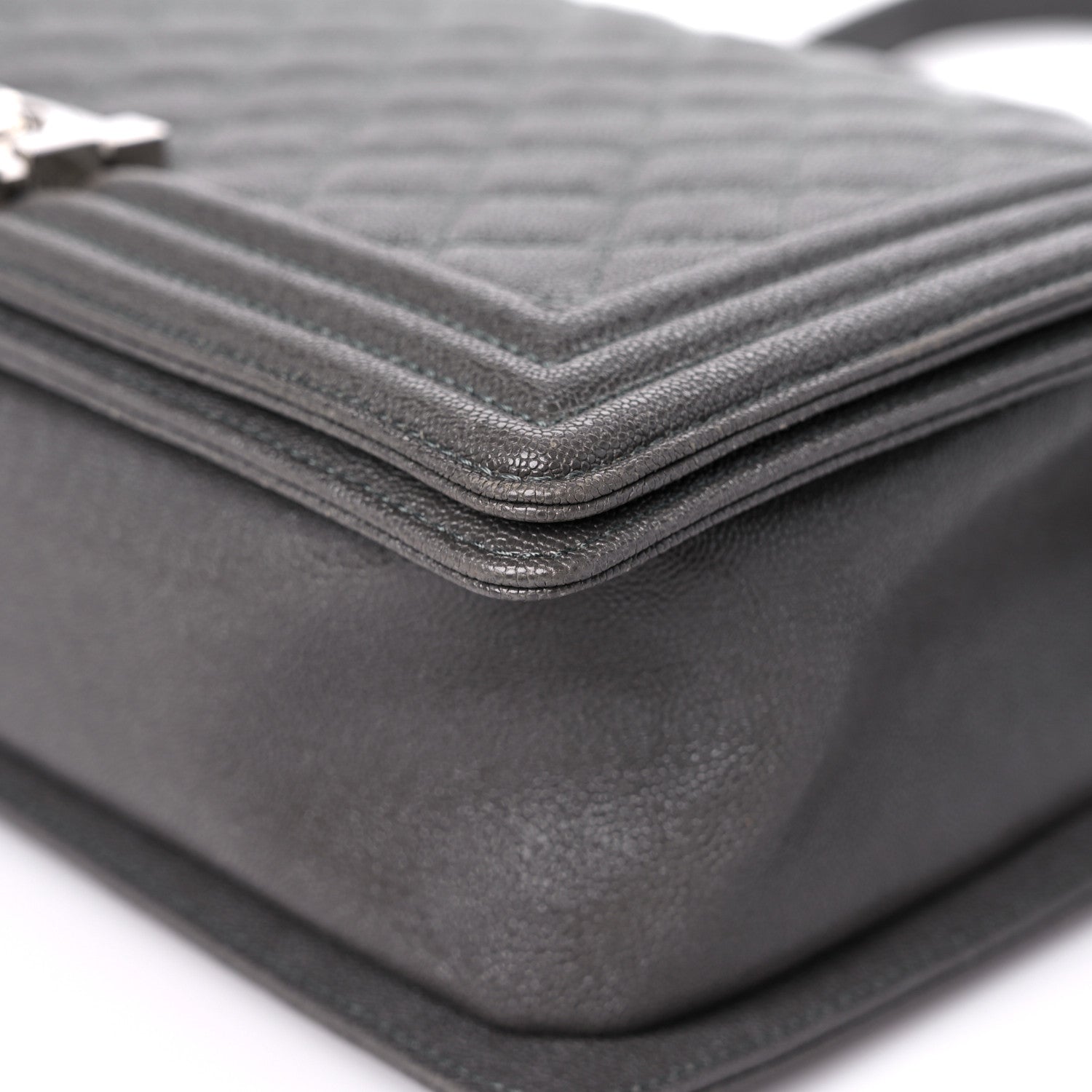 Chanel Caviar Quilted New Medium Boy Flap Grey 9 of 15