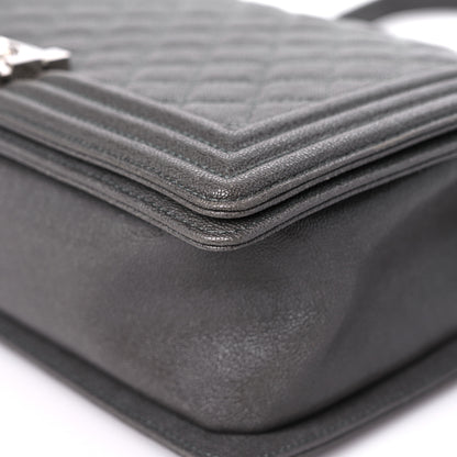 Chanel Caviar Quilted New Medium Boy Flap Grey 9 of 15
