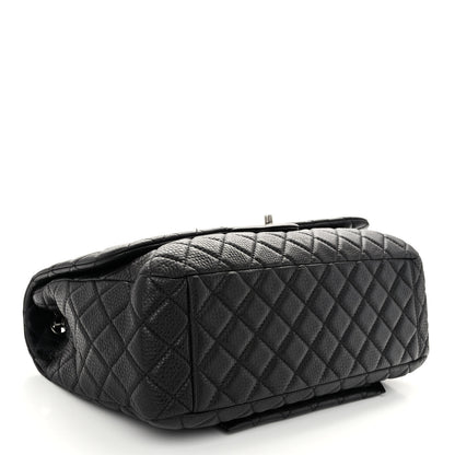 Chanel Calfskin Quilted Small XXL Travel Flap Bag Black 4 of 11