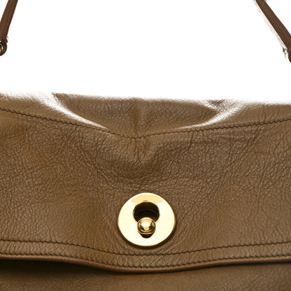 Saint Laurent Calfskin Canvas Large Muse Two Olive 9 of 11