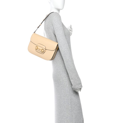 Gucci Azalea Calfskin Horsebit 1955 Shoulder Bag Bubble Tea 2 of 10