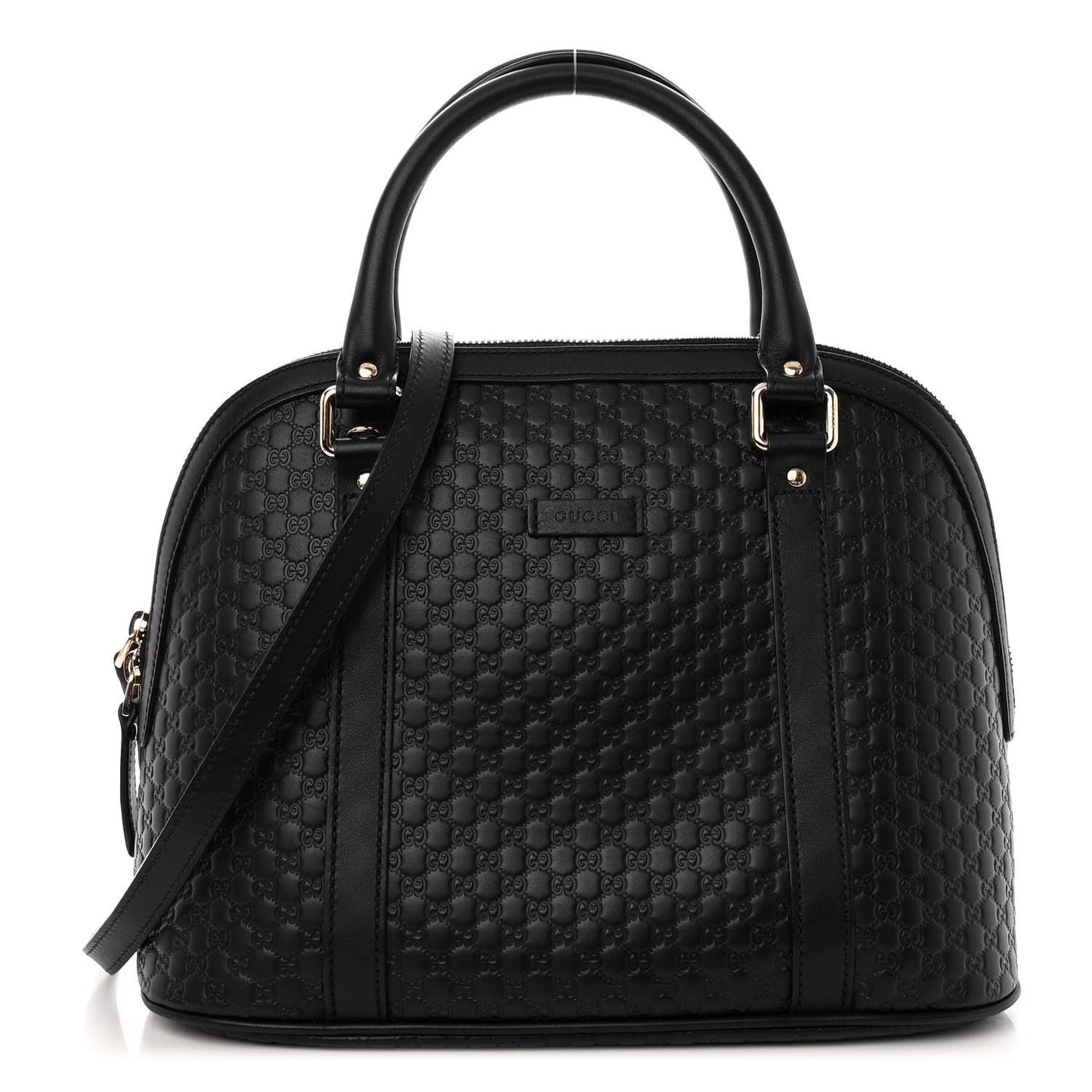 Microguccissima Medium Dome Bag Black