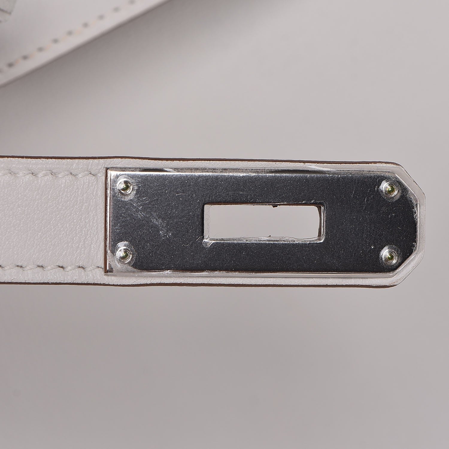 Hermes Swift Ghillies Birkin 35 White Gris Perle 24 of 34