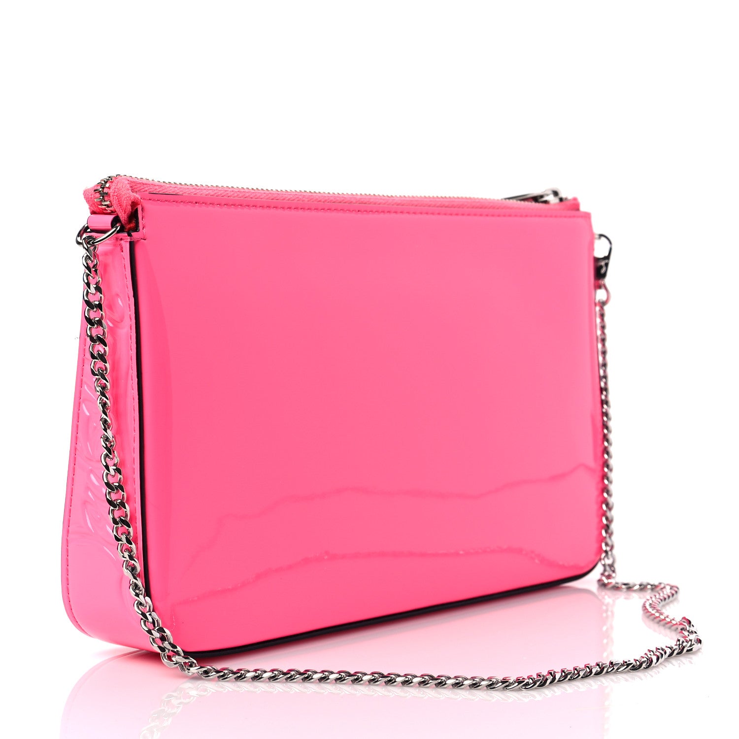Christian Louboutin Patent Loubila Chain Clutch Piou Piou 2 of 5