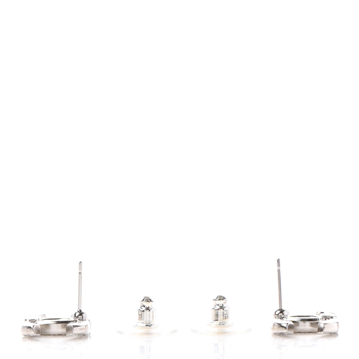 Crystal CC Earrings Silver
