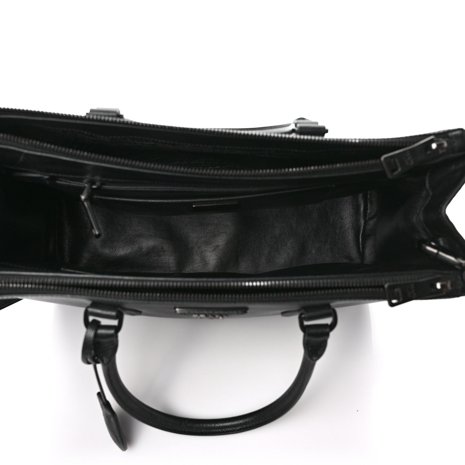 Prada Saffiano Lux Monochrome Large Galleria Double Zip Tote Black 5 of 11