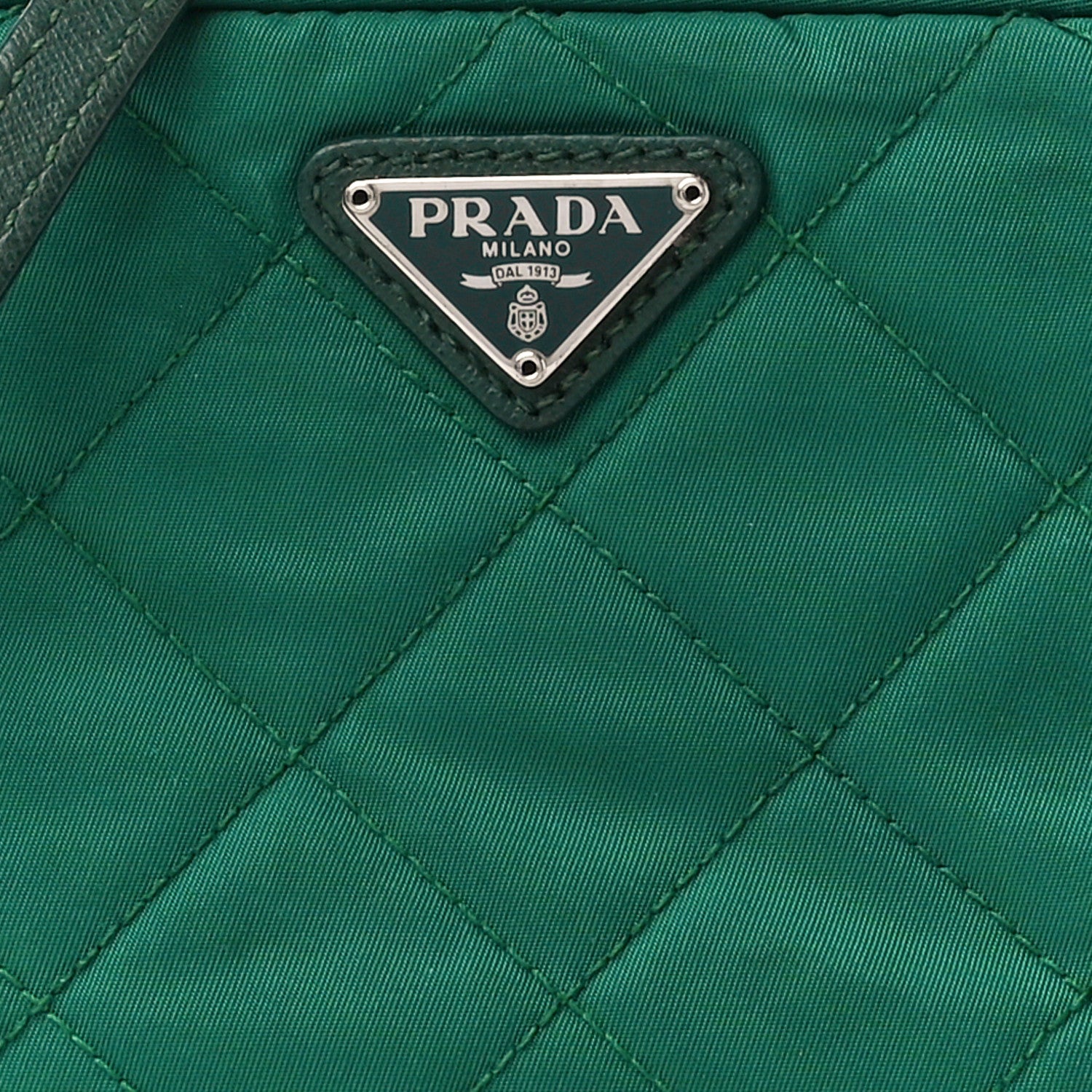 Prada Nylon Tessuto Impuntu Quilted Crossbody Bag Oleandro 9 of 14