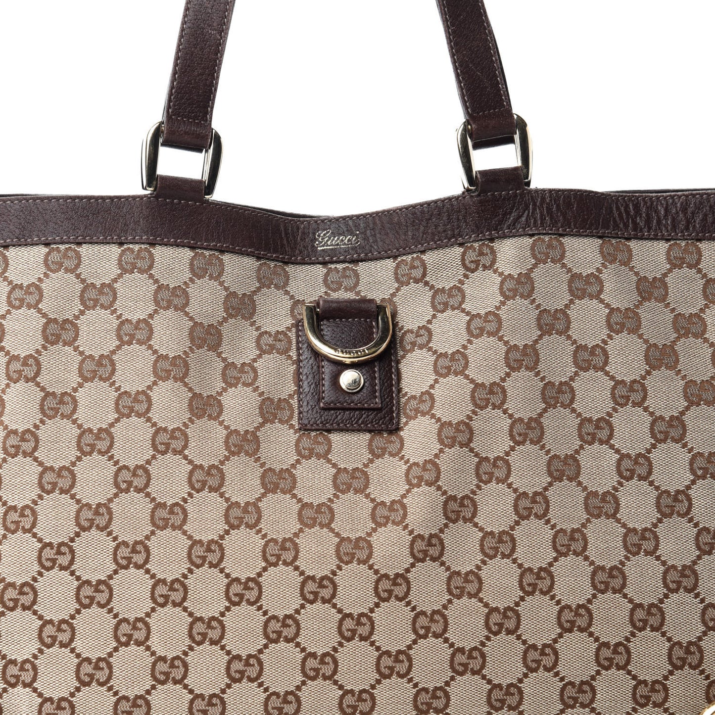 Monogram Large Abbey Tote Dark Brown