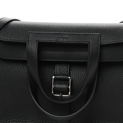 Hermes Taurillon Clemence Halzan 31 Black Black 8 of 11