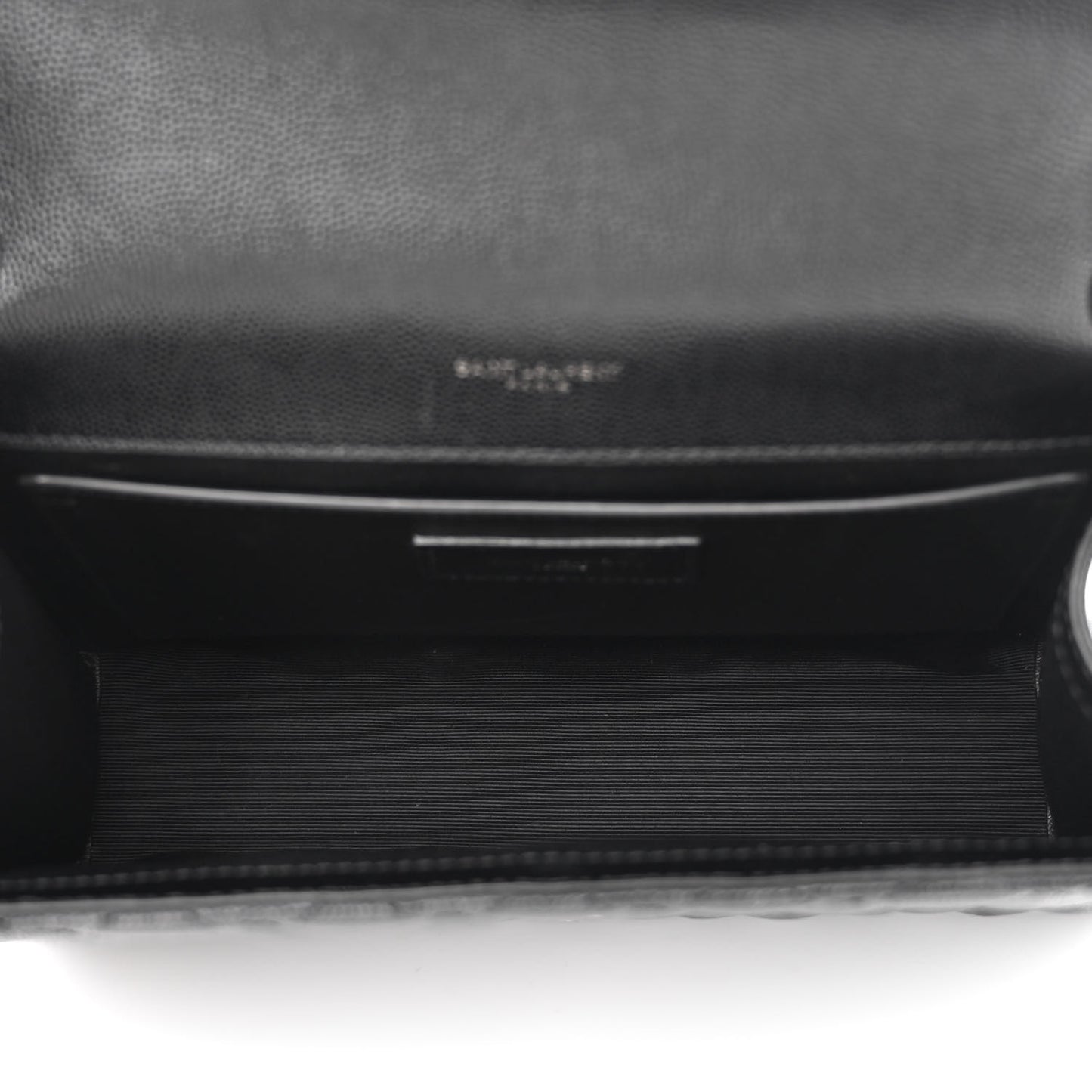 Grain De Poudre Textured Mixed Matelasse Triquilt Medium Monogram Monochrome Satchel Black