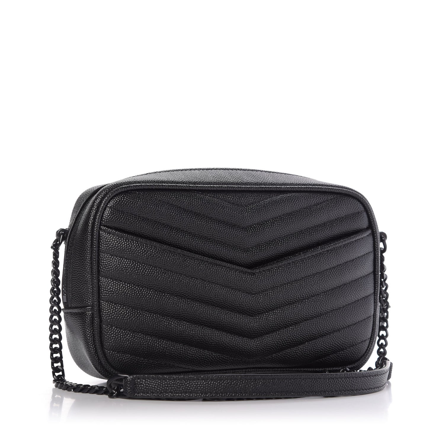 Grain De Poudre Matelasse Monogram Mini Lou Camera Bag Black