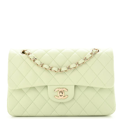 Chanel Caviar Quilted Small Double Flap Light Green 1 of 11