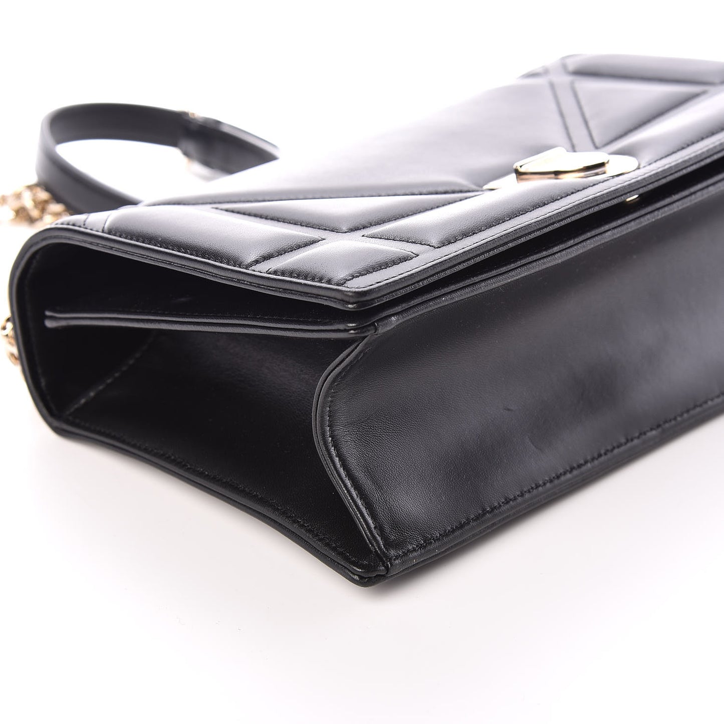 Lambskin Medium Diorama Flap Bag Black