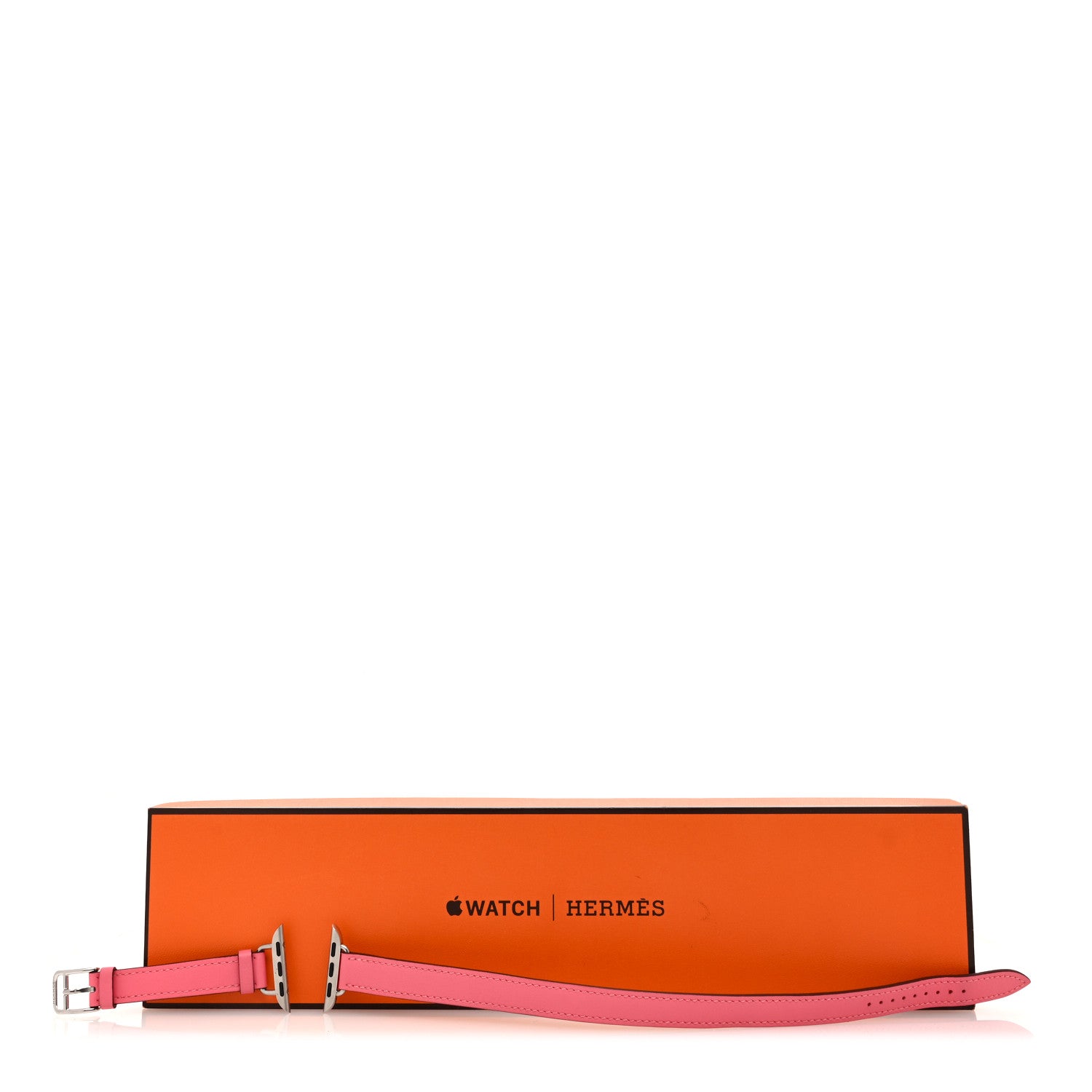 Hermes Swift 30mm Apple Watch Double Tour Band Rose Azalee 6 of 6
